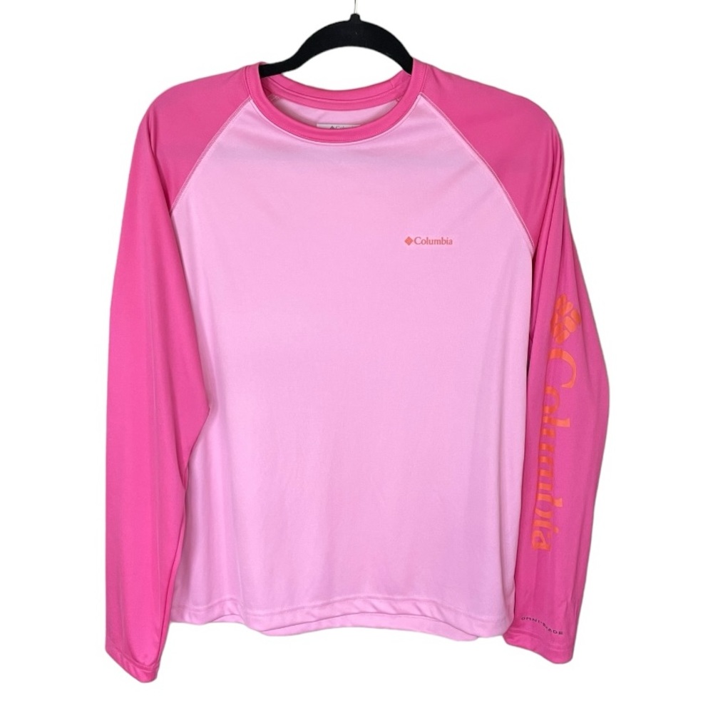 Columbia Omni-Shade‎ Pink Long Sleeve Moister Wicking Crew Neck Size Large